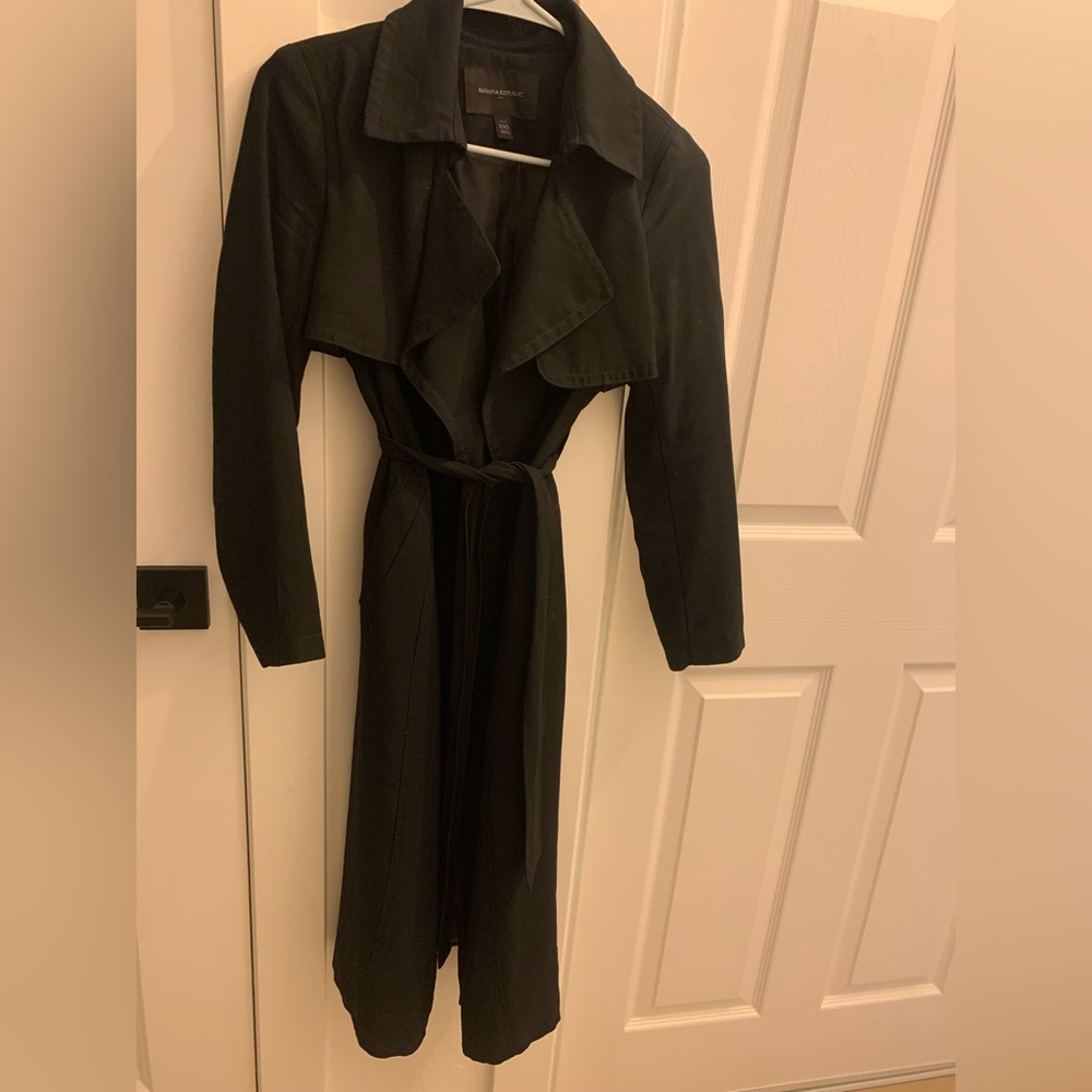 Banana Republic Black Trench Coat